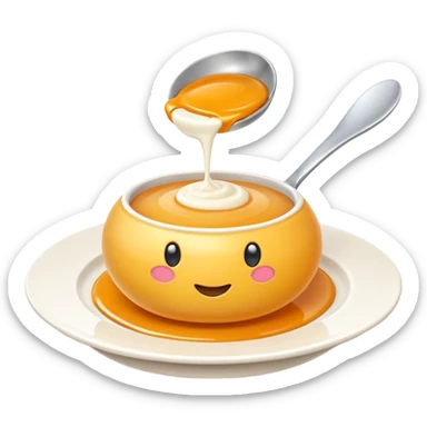 3D symbolizing gourmet taste and refined food experience, food theme, elegant yet cute, soft lighting, glossy, isolated, no background sticker