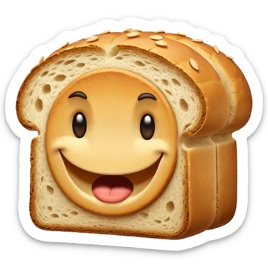 Bread with a big jawline sticker