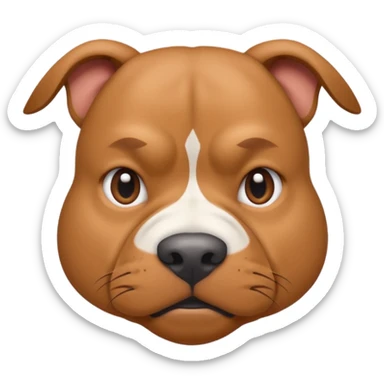 light brown pocket bully facing forwards, head and shoulders sticker