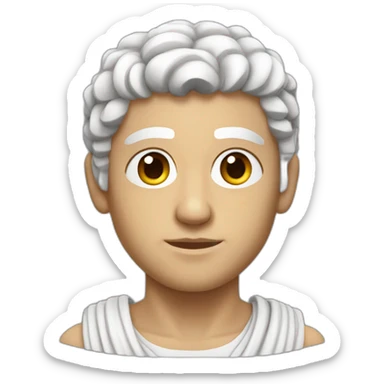 strong young white ancient greek man sticker