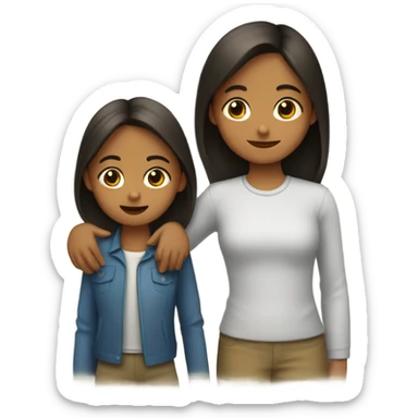 Dos niñas y un niño sticker