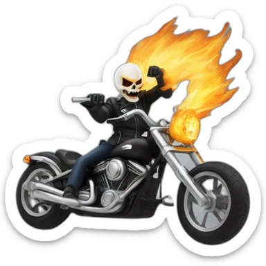 Ghost rider angry sticker