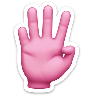 Pink ok sign sticker