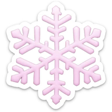 pastel pink snowflake  sticker