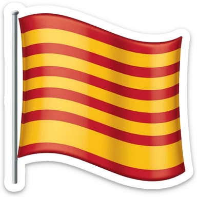 Uma bandeira da região da Catalunha de barcelona sticker