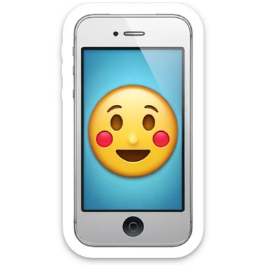 emoji de un celular iphone sticker