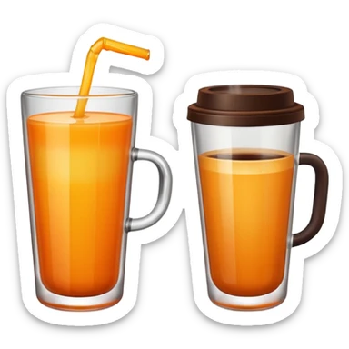 coffe and orange juice  sticker