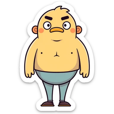 ugly guy  sticker