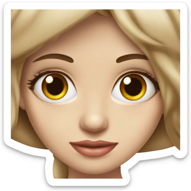 joven  25 años hermosa de piel blanca ojos cafe oscuros de cabello,rojo violeta  sticker