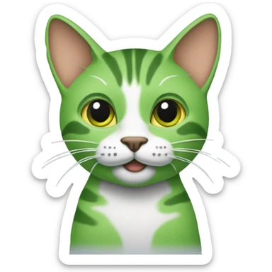 Create a smelly cat with something green that’s represent that the cat smells sticker