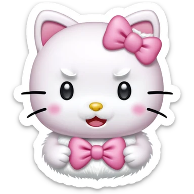 Crying laughing hello kitty  sticker