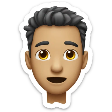 A face that scratches his chin sticker