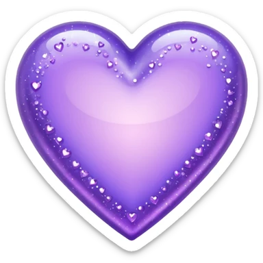 lavender heart with a sparkle effect sticker