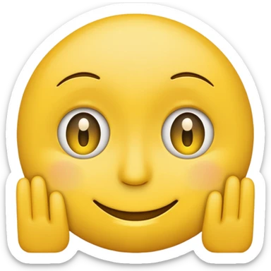 Smiley face emoji with left eye smaller than the right eye and a sad face instead  sticker