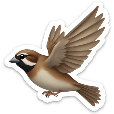 A sparrow flying  sticker