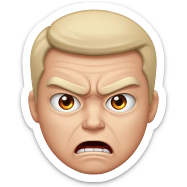 Angry but can't express anger just staring sticker