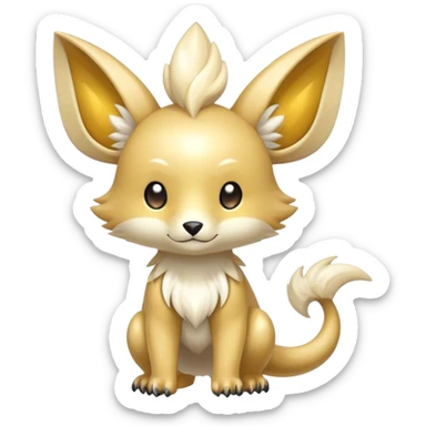 Cute cool shiny fantasy animal hybrid Fakemon full body sticker