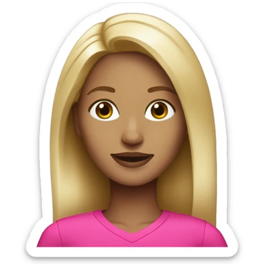 blonde t mobile employee, black and pink outfit sticker
