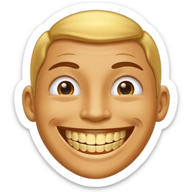 Smile with gold teeth  sticker