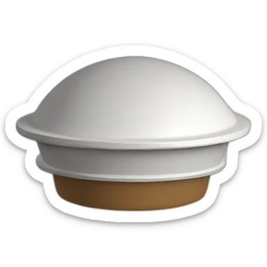 dipper dome, white, round dome, cottage sticker