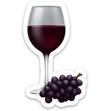 dark red wine sticker