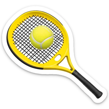 Padel racket with Padel ball sticker