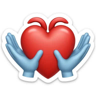 Heart hands sticker
