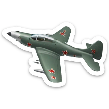 Yak-3 fighter plane sticker