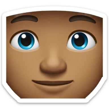 Tan guy wearing cyan hat and grey hoodie brown eyes and nose ring on left side of nose sticker