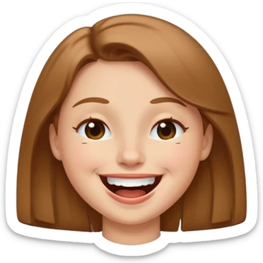 Happy laughing and winking at the same time no tears sticker