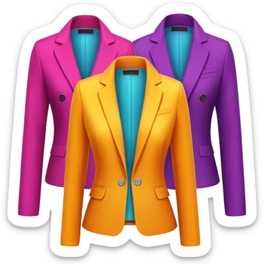 Colorful Three pieces jacket sticker