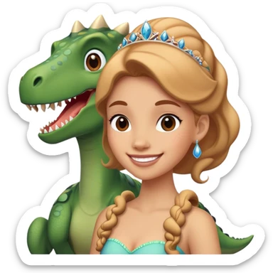 Dinosaures princesse  sticker