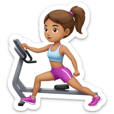 Exercising girl sticker