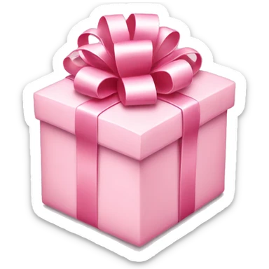 light pink present sticker