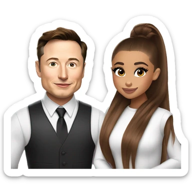 elon musk and ariana grande sticker