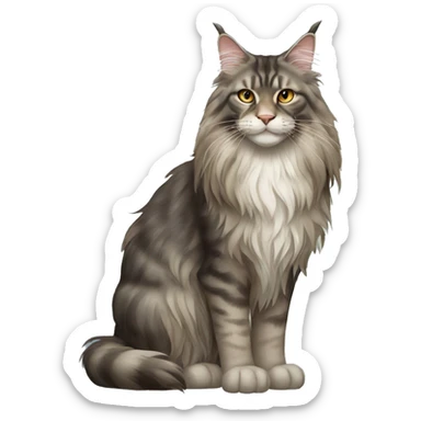 Maine Coon Cat Full Body sticker