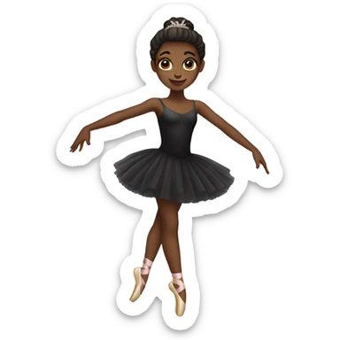 Black girl ballerina sticker