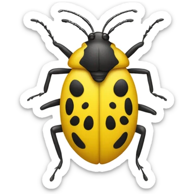 Bug YELLOW door sticker