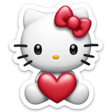 Hello Kitty co ojosde corazón  sticker