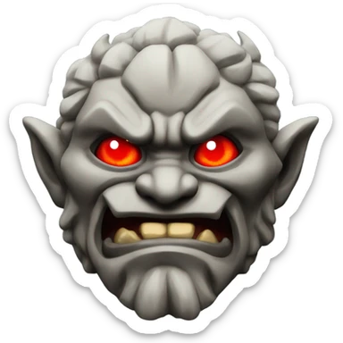 Oni with a lustrous power red eyes strong overlay stone sticker