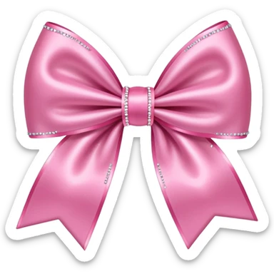 sparkly bow pink sticker
