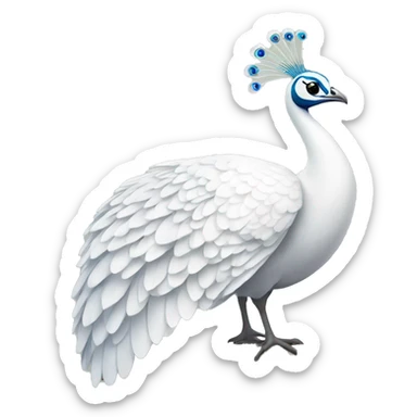 White Peacock sticker