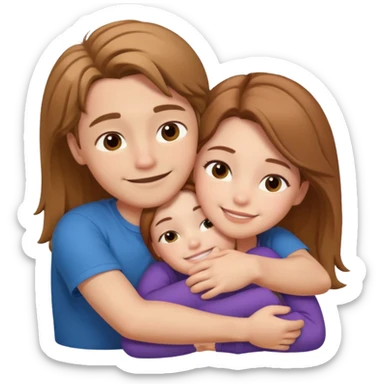 Boy and girl together close relationship cute Laying down hugging sticker