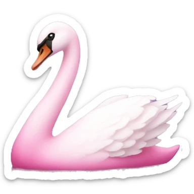 Pink swan sticker