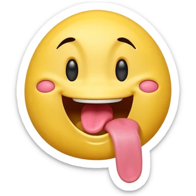 Hungry emoji 3D Facebook sticker