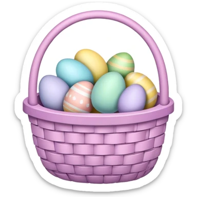 Pastel Easter basket sticker