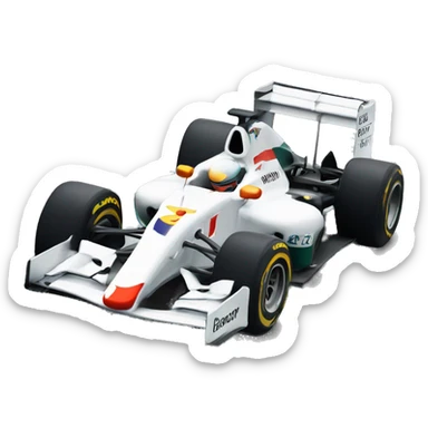 f1 car with big spolier sticker