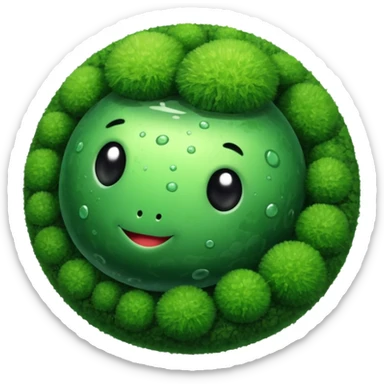 marimo moss ball sticker