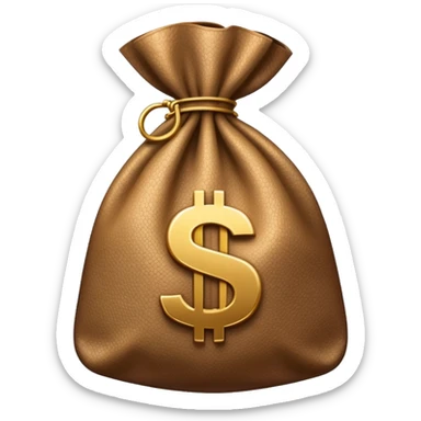 Money bag with dollar sign sticker