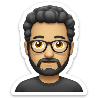 venezuelan programmer with beard and glasses sticker